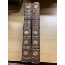 1873 THE WORKS OF RICHARD BRINSLEY SHERIDAN VOLS 1 & 2 ANTIQUE BOOKS (T8)