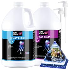 2 Gallon Epoxy Resin with Pumps, Bubble Free Resin Epoxy Kit, Crystal Clear Epox
