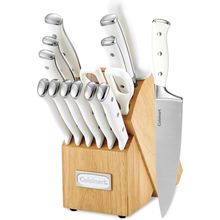 Cuisinart 15-Piece Knife Set with Block, High Carbon Stainless Steel, Forged Tri