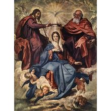 Velazquez_The_Coronation_of_the_Virgin Poster Canvas Movie Film Print A0 A1 A2 A