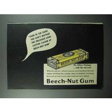 1942 Beech-Nut Gum Ad - Even in the Dark