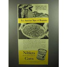 1946 Green Giant Niblets Corn Ad - American Hospitality