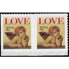 2959 32c Love Fine MNH BPS Hor Pair LS V5019