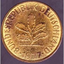 1977 G Germany 10 Pfennig Coin