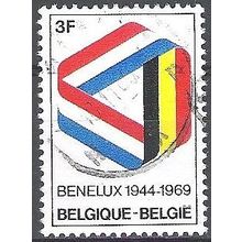 Belgique 1969 Michel 1557 O Cote (2008) 0.30 € 25 Ans Benelux Cachet rond