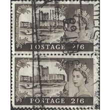 GB, Elizabeth II, Carrickfergus Castle, brown-black 1955, 2/6 [Pair]