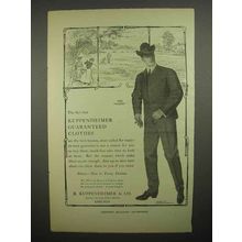 1903 B. Kuppenheimer & Co. Clothes Ad - The Saxon