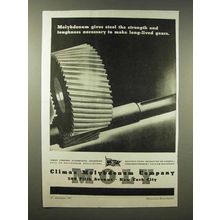 1945 Climax Molybdenum Ad - Long-Lived Gears