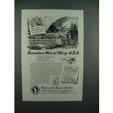 1946 Great Northern Railway Ad - West of Worry