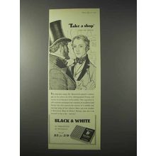 1958 Marcovitch Black & White Cigarettes Ad - Take Shop