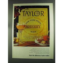 1972 Taylor Sherry Ad - Taste the Difference