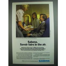 1984 Sabena Airlines Ad - Savoir Faire in the Air