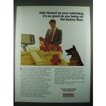 1988 Nixdorf Computers Ad - With Nixdorf as Your Watchdog