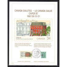 Card Event Cancel 87-06-20 Canada 2 Stamps CAPEX '87 Box0070