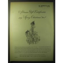 1948 B. Altman & Co. Gift Certificates Ad - Merry Christmas