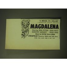 1948 Magdalena Musical Ad - A musical in a million - Garland, Journal American