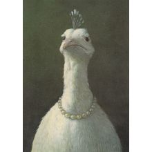 Pompous Old Lady Cockatoo Upper Class Bird German Painting Postcard
