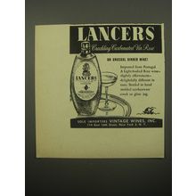 1956 Lancers Crackling Carbonated Vin Rose Wine Ad - An Unusual Dinner Wine