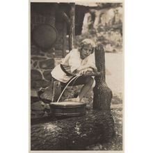 Interlaken Switzerland Child By Well Real Photo Rare Postcard