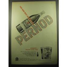 1957 Pernod Liqueur Ad - Delightful.. Pernod on the rocks