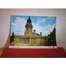 TOWN HALL, LEEDS, YORKSHIRE used postcard by E T W Dennis =