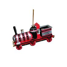 AT12 - Collectible Tin Ornament - Red Train - 1"H x 2"W x 3.75"D