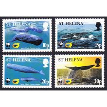 St. Helena WWF Sperm Whale 4v 2002 MNH SG#872-875 MI#852-855 Sc#813-816