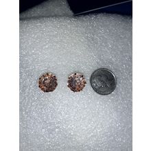 medium amber jewel pierced earrings brand new