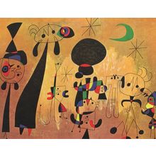 Joan Miro Women Moon & Stars Painting Postcard