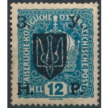 Austria optd: 12h - Western Ukraine 1919 - NM H - MiNr 68