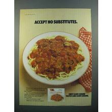 1986 Stouffer's Lean Cuisine Dinner Ad - No Substitutes