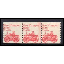1908 20c Fire Pumper Average MNH Dry Gum PNC 3/3 KA9334