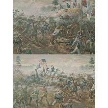Fort Harrison USA Military Capture 2x 1960s Painting Postcard s