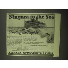 1916 Canada Steamship Lines Ad - Niagara to the Sea