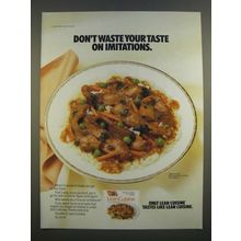 1986 Stouffer's Lean Cuisine Oriental Beef Ad - Don't Waste Your Taste