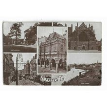 Exeter Pull Out Multiview postcard.