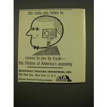 1961 Highway Trailer Industries, Inc. Ad - The radio you listen to comes to you