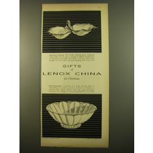 1961 Lenox China Advertisement - Monticello Server, Lotus Bowl