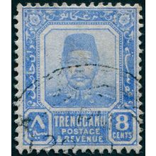Trengganu 1910 8c ultramarine SG8 used