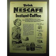 1952 Nescafe Instant Coffee Ad - Drink