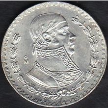 1957 Mexico 1 Peso Silver Coin Pavon