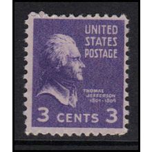 807 3c Thomas Jefferson Barely Clears MNG U2278