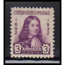 724 3c William Penn Fine Plus MNH O3345
