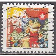 France 2010 Michel 4996 O Cote (2015) 0.60 € Noël Père Noël, enfants et cristaux