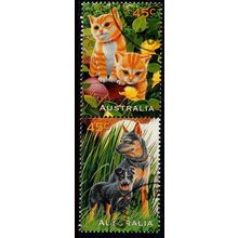 Australia 1996 Pets 2 x 45c Used Stamps Animal Cats & Dogs v