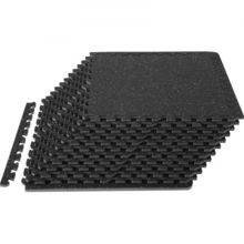 12 PCS 1/2 inch Thick Gym Floor Mats, 24" x 24" EVA Foam & Rubber Top Interl...