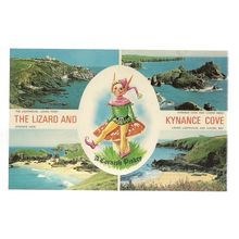 multiview THE LIZARD AND KYNANCE COVE, CORNWALL used postcard 1972 postmark =