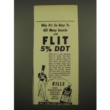 1948 Flit Bug Spray Ad - Why It's So Easy To Kill Many Insects