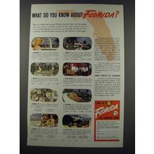 1948 Florida Tourism Ad - What Do You Know About Florida?