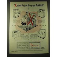 1948 Florence Ranges Ad - X marks the spot for my new Florence